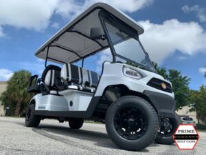 White Bintelli Nemesis 6 Passenger Lifted Golf Cart port saint lucie golf cart rental, golf cart rentals